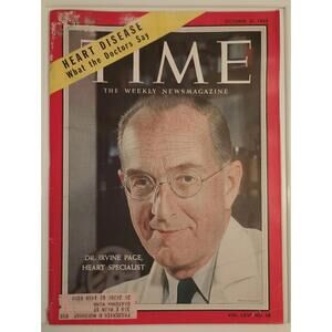 Time Magazine  October 31, 1955  Dr. Irvine Page  VINTAGE ADS